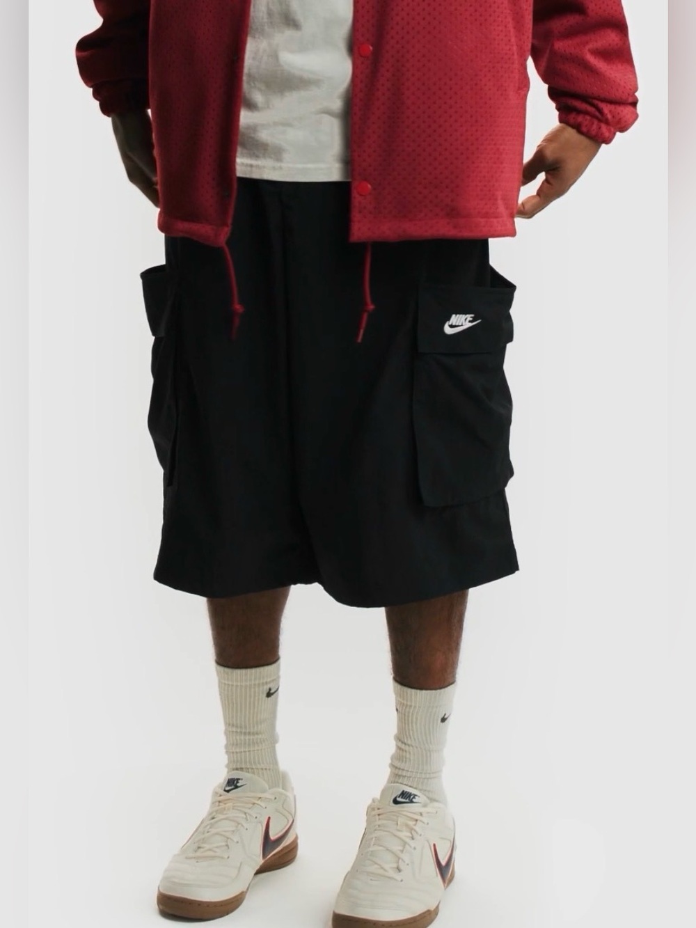 Gorgeous Nike Black Cargo Shorts with Oversized Utility Pockets!!!